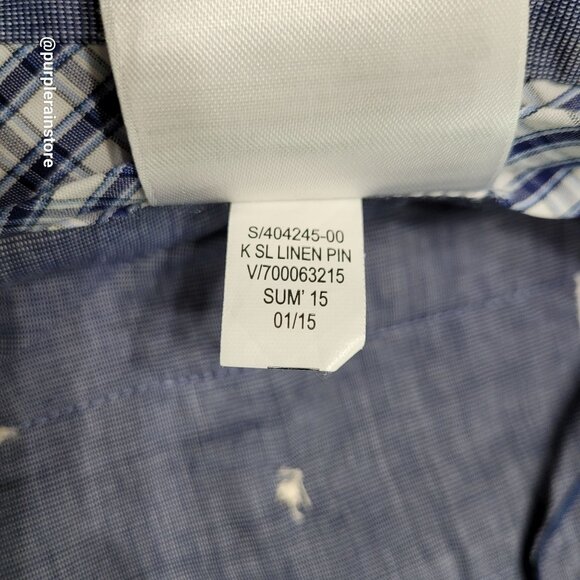 Banana Republic Kentfield Pants 33x30 Linen Cotton Stripe Pockets Preppy Coastal - Picture 5 of 11